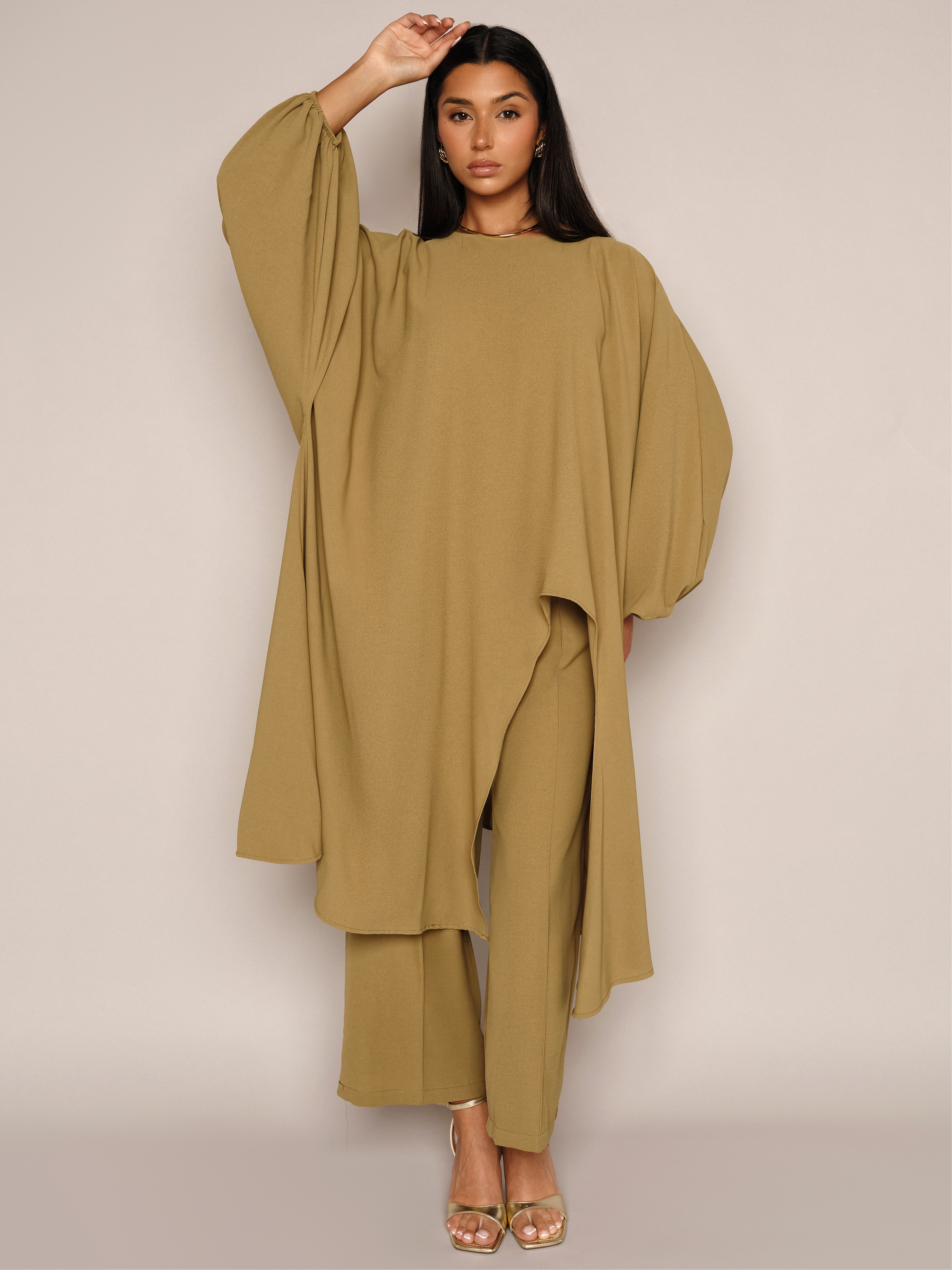Batwing Top & Trouser Lime